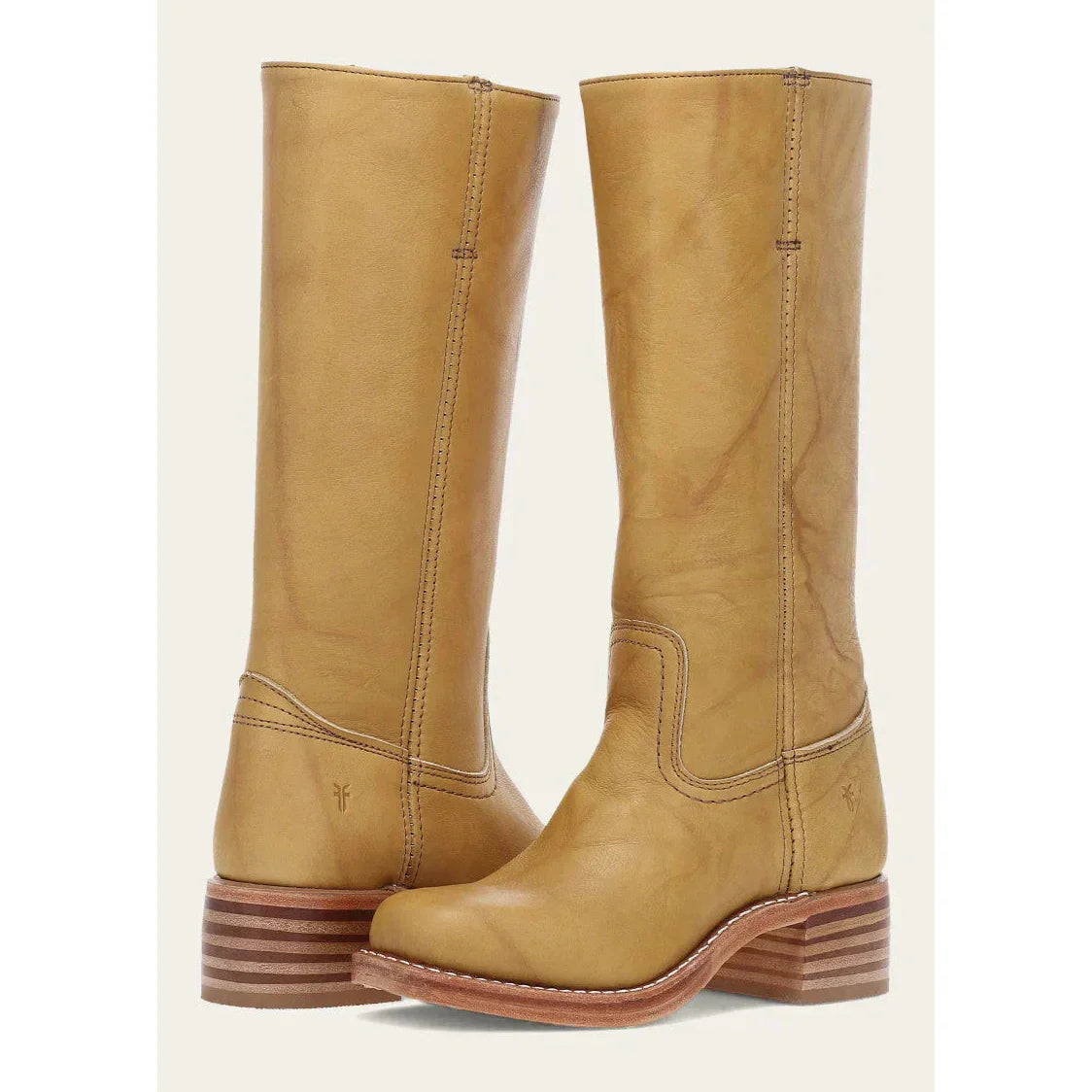 MONTANA | Botas altas de piel estilo ecuestre - Beige