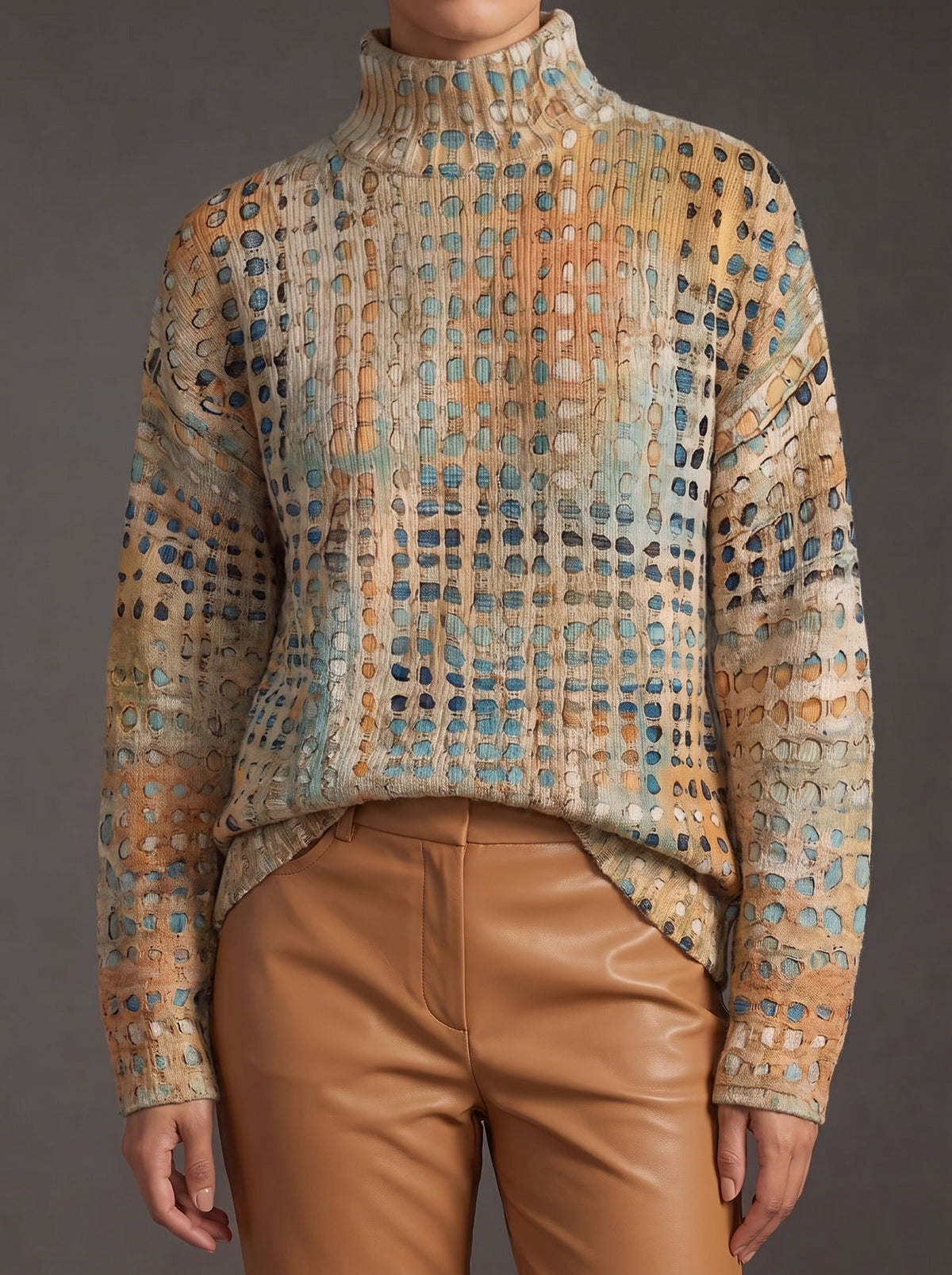 Bryndle - Jersey de Cuello Alto Arena Ocre