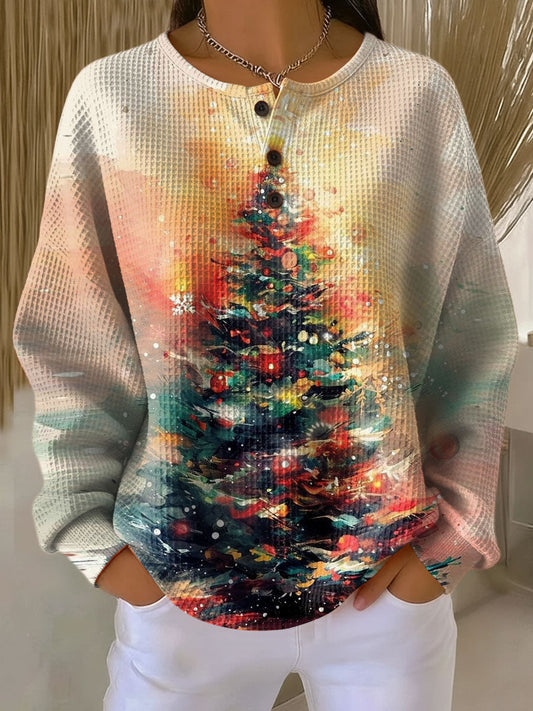 ELLA | Jersey con Árbol de Navidad y Calidez - Multicolor