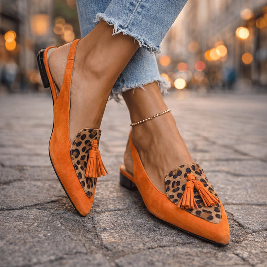 Elena - Naranja y Leopardo