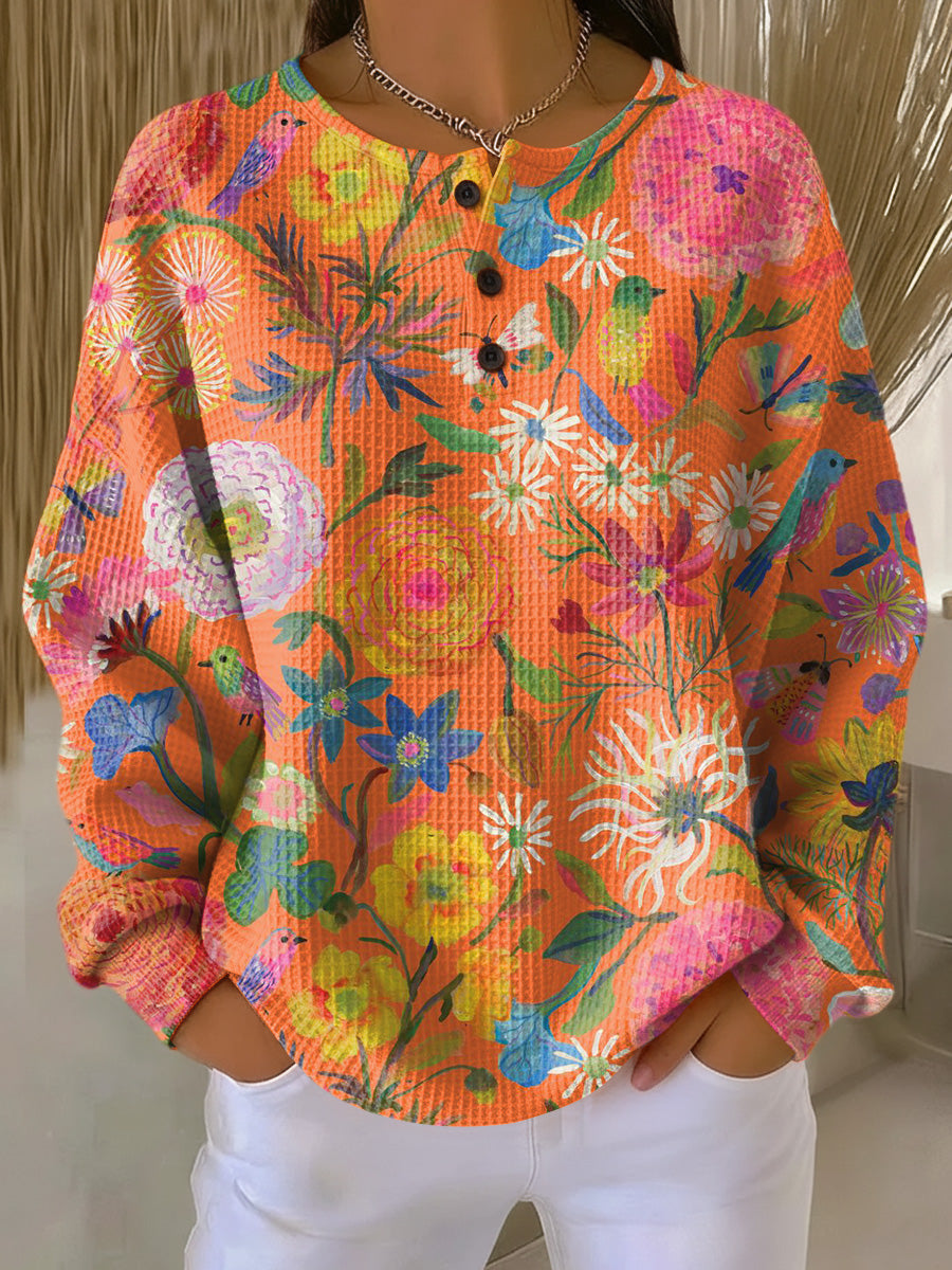 FREJA | Jersey con Estampado Floral Colorido - Estampado floral