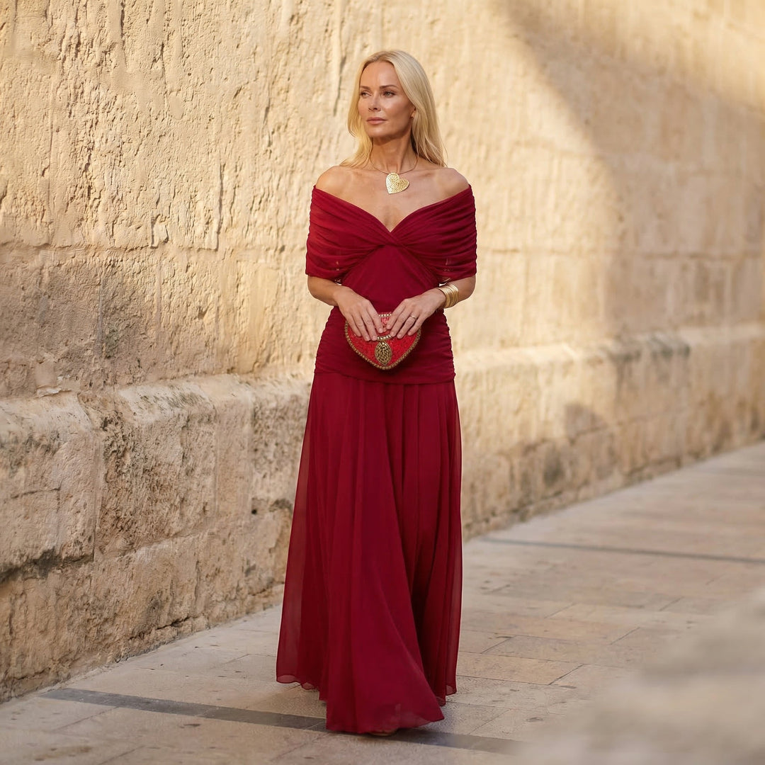 Harper - Vestido Rojo Elegante