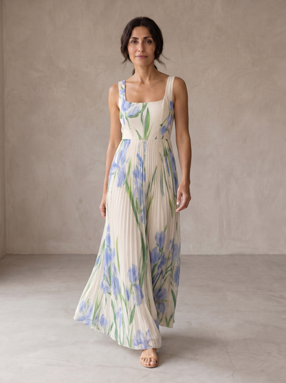 ORIAH | Vestido Maxi Floral de Corte Evasé