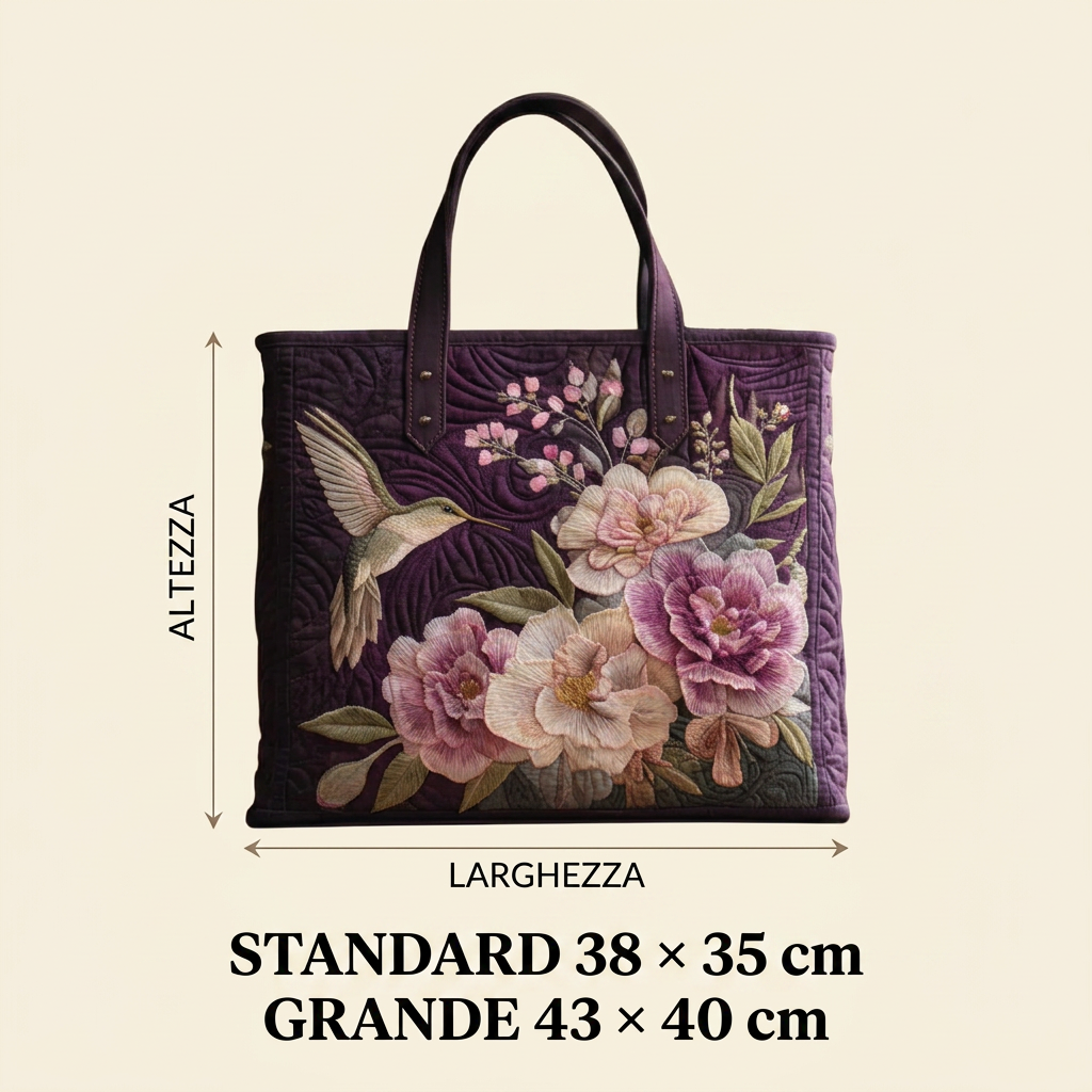 Bolso Colibrí y Orquídeas