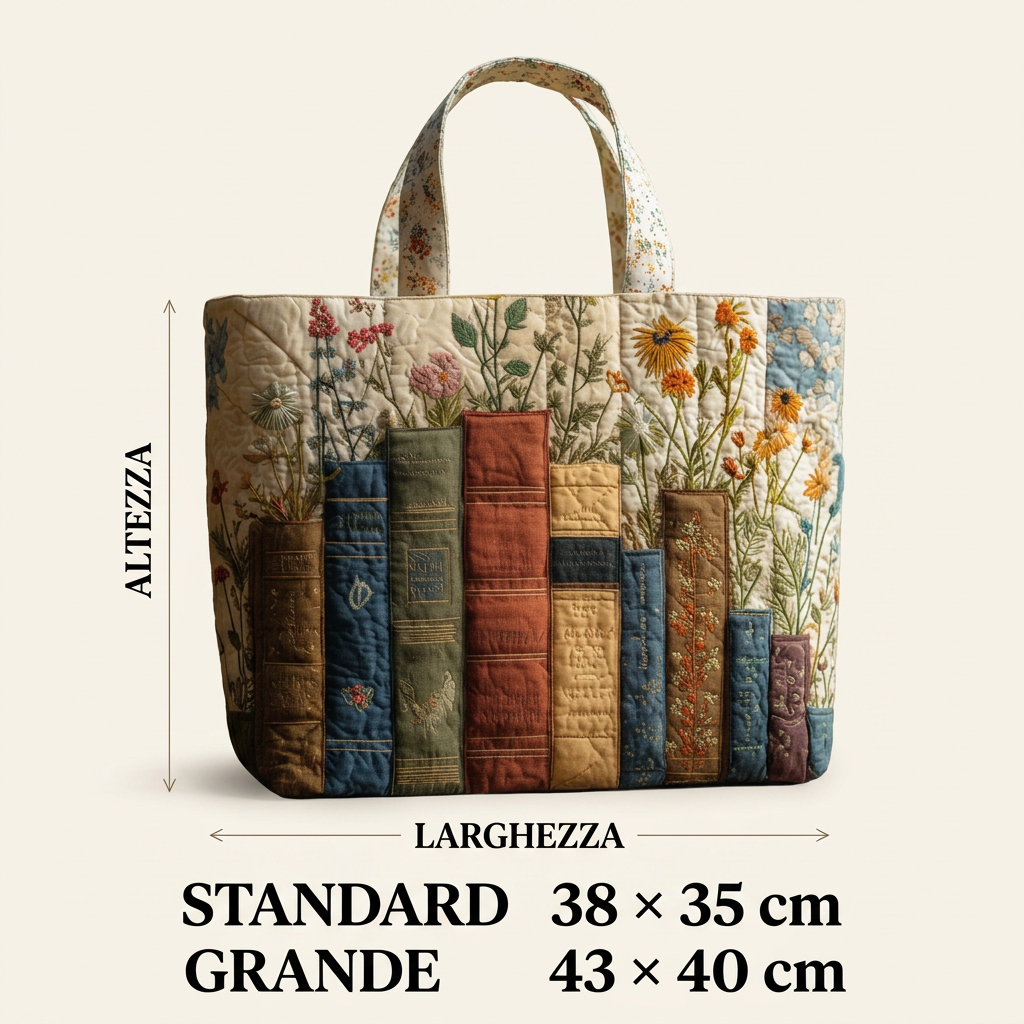 Bolso Libros y Flores