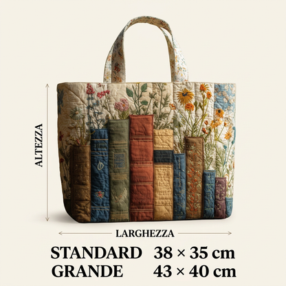 Bolso Libros y Flores