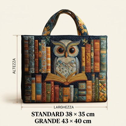 Bolso Búho y Libros Antiguos