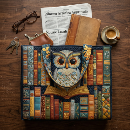 Bolso Búho y Libros Antiguos
