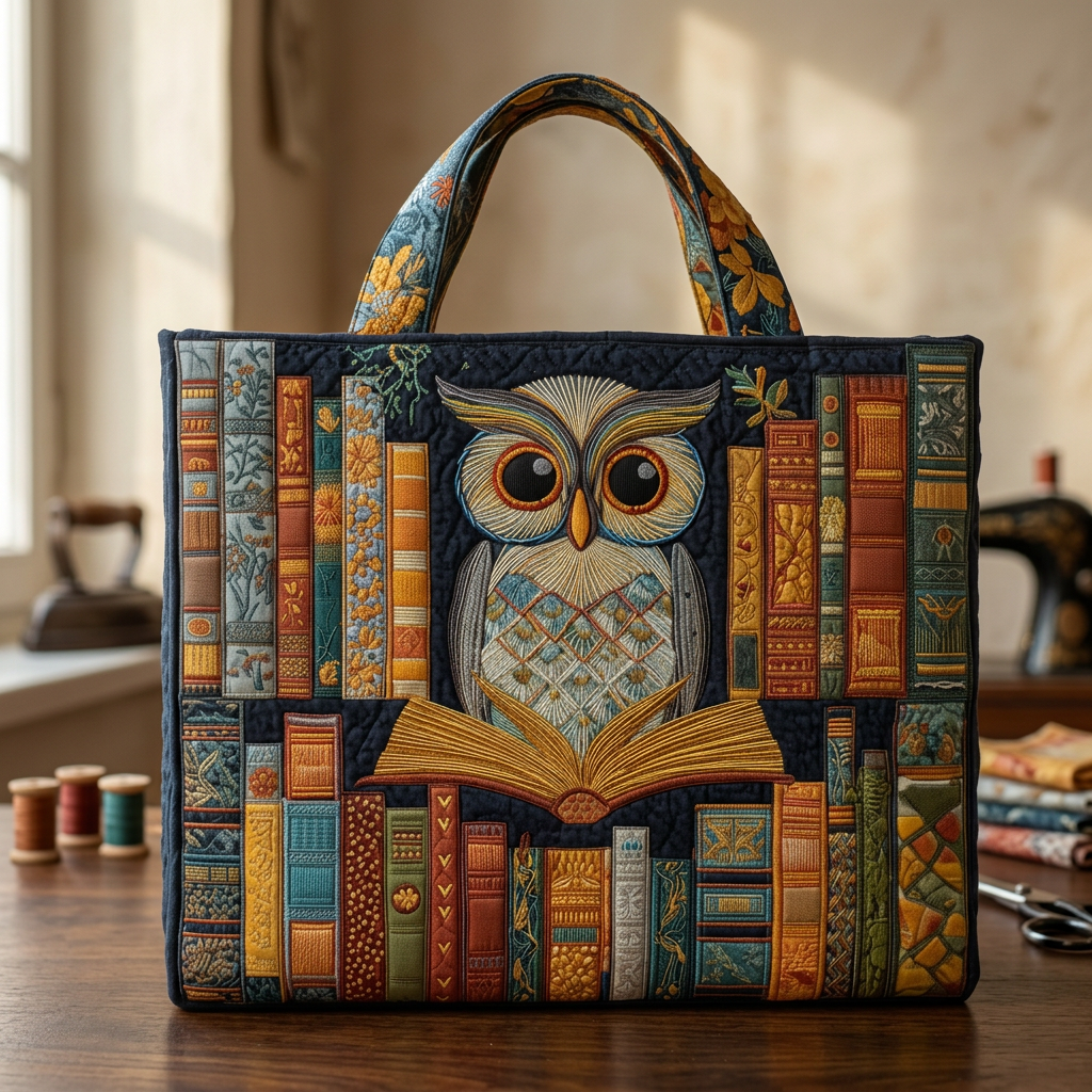 Bolso Búho y Libros Antiguos