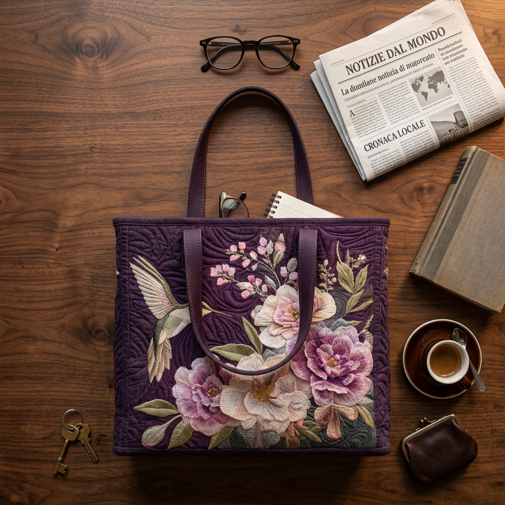 Bolso Colibrí y Orquídeas