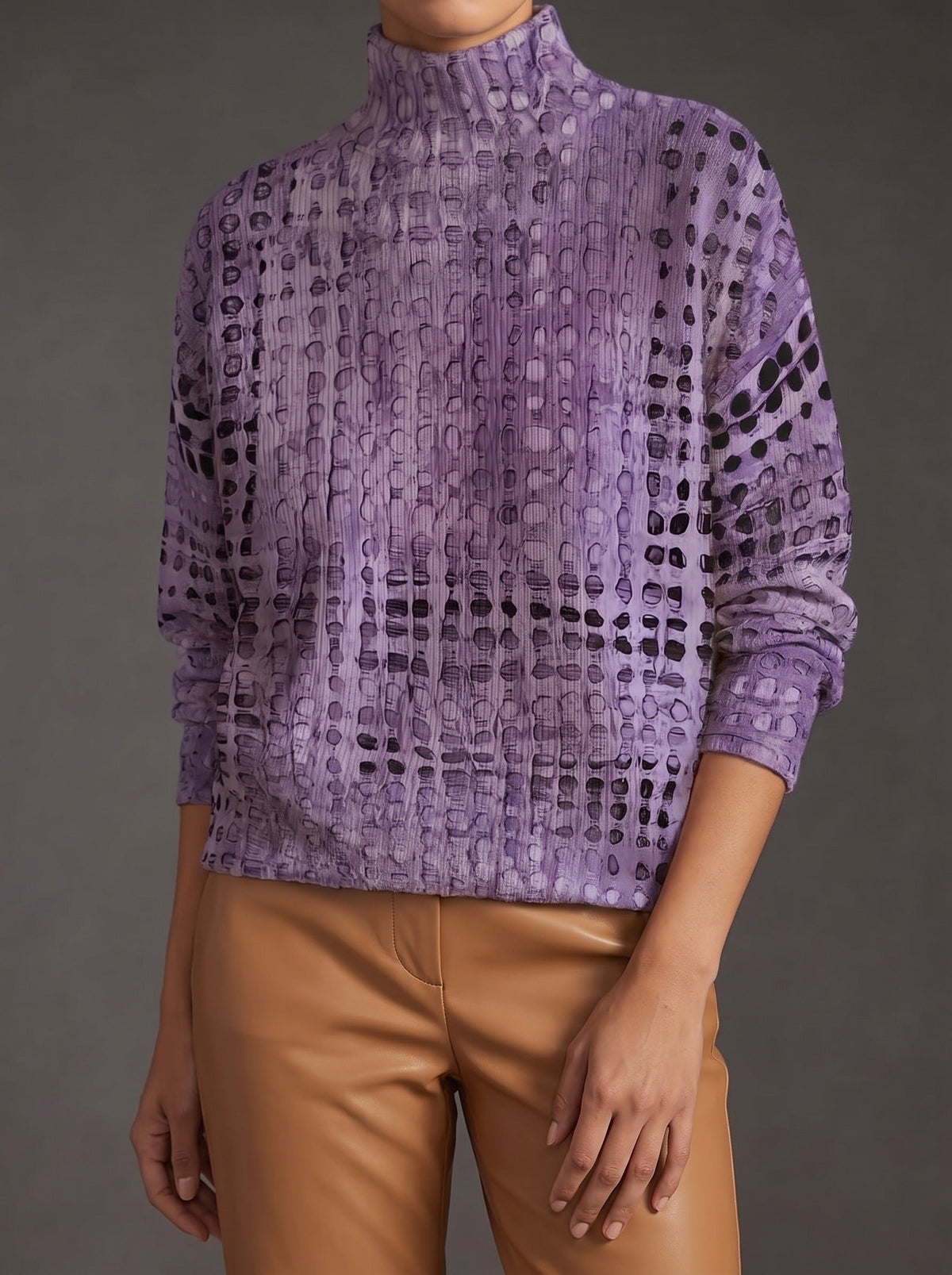 Ysolde - Jersey de Cuello Alto Lavanda